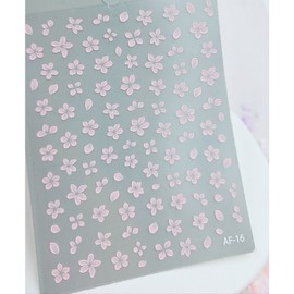 2 types of all four stickers (cherry blossom), pink, 1 set, nail sticker pink / 올포스티커 2종 (벚꽃), 핑크, 1세트, 네일스티커 핑크