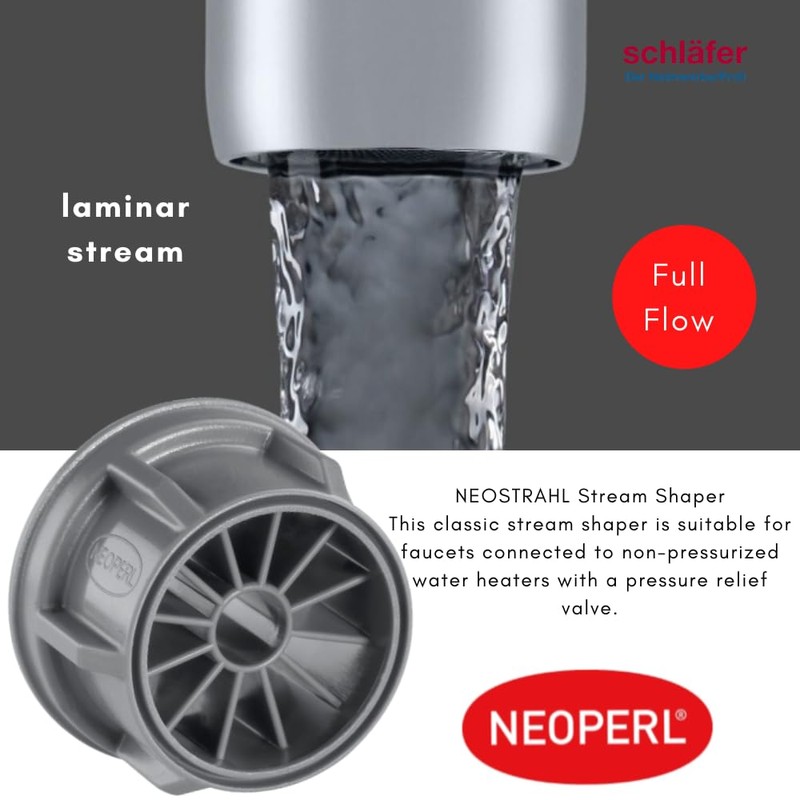 Schläfer | 1800016 Neostrahl M24 Chrome-Plated Universal Aerator Compatible with