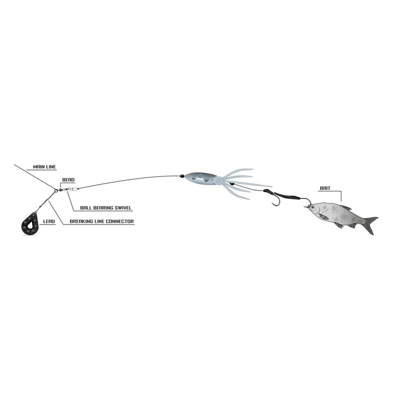 Black Cat U-float for catfish fishing, 20 g, Calamar U-float,