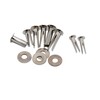 Set for attaching saddle cover / seat and company plate