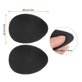 HARFINGTON 5 Pairs Non-Skid Shoe Pads 3.5"x2.6" Thicken No Slip Shoe Grip Stick Sole Protector Rubber Cushion Self-Adhesive for Men and Women, Black