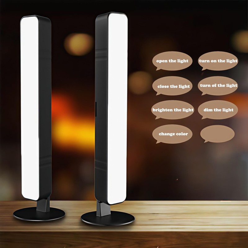 Baiyanor USB Voice Control Table Lamp Without WiFi, Sound Activated