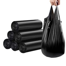 120 Pack Black Trash Bags Strong Trash Bags Small Waste Basket Bags Odourless Plastic Suitable for Bathroom Kitchen Living Room Office 6 Rolls