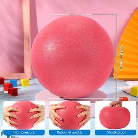 Silipull 2 Pcs 7 Inch Foam Balls Uncoated High Density Foam Ball, Soft and Bouncy Foam Silent Balls Classroom, Lightweight and Easy to Grasp Foam Sports Balls Indoor Outdoor(Red)