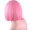 ALISY Wig, Bob Short Wig, Pink, 1 Piece (L-pink)