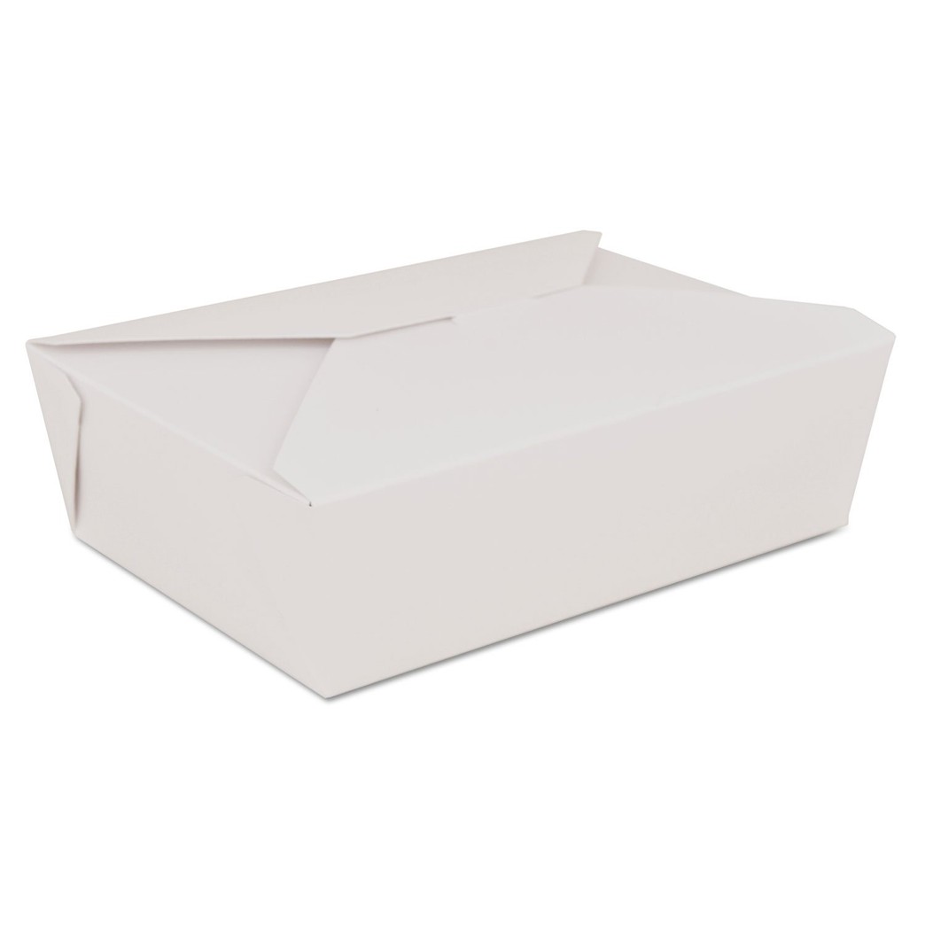 Southern Champion Tray 0773 #3 ChampPak Retro Take-Out Container, White Paperboard with Poly Coated Inside, 7-3/4" L x 5-1/2" W x 2-1/2" H (Pack of 200)