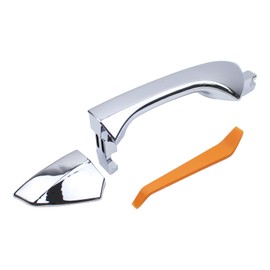 MOTOKU Rear Left Chrome Exterior Door Handle for Honda Accord 2008-2012 Outer Driver Side with Cover