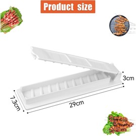 VZU Kebab Press Maker, Skewers Kebab Maker Grill, Plastic Kebab Maker Machine, Meat Skewer Mold, Manual Portable Kabob Maker Press for Barbecue Party and Outdoor Activities