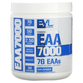 Evolution Nutrition EAA 7000 Essential Amino Acid Unflavored 237g, 3 pieces, 238g / 에볼루션뉴트리션 EAA 7000 에센셜 아미노산 무맛 237g, 3개, 238g