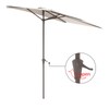 COBANA 7.5’by 4’Half Rectangular Outdoor Patio Umbrella for Patio, Balcony,