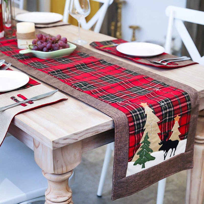 Christmas Table Cloth, 72.8 x 14.2in Christmas Tablecloth Table Cover