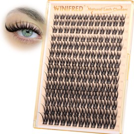 Wispy Lash Clusters Natural Cluster Eyelash Extensions C Curly Individual Lashes Eyelash Clusters 8-18mm Mink Lash Extension Natural Lashes Clusters by Winifred (168pcs)