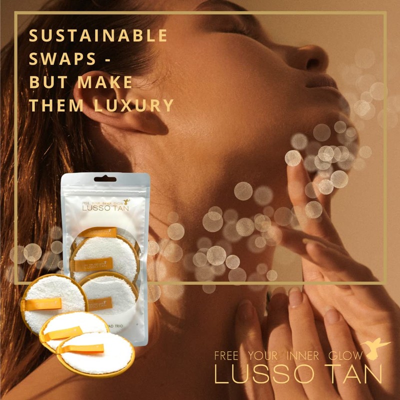 Reusable Cleansing Pads Trio – By Lusso Tan. Face Makeup