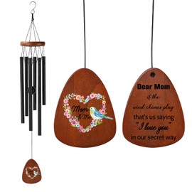 Hithespo Gifts for Mom, Moms Wind Chimes Gift from Daughter Son, 26" Memorial Wind Chimes for Loss of Mother, Memorial Sympathy Gifts for Loss of Mom, Love Reminder Gifts for Birthday Christmas