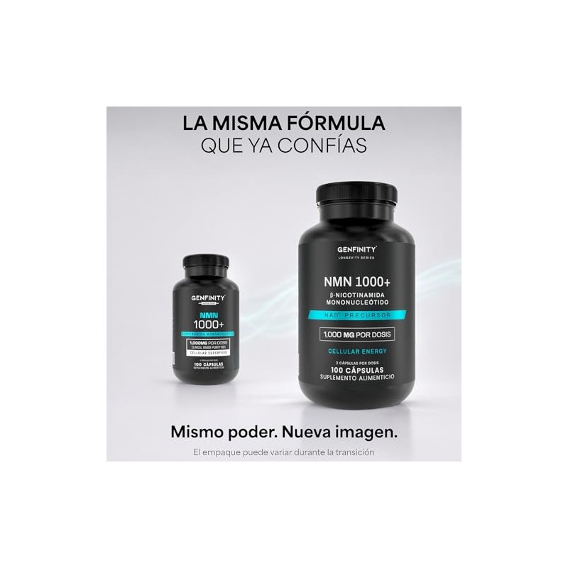 Nmn Ultra Pure 000 Reales Por Dosis 100 Cápsulas Energía