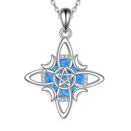 VENACOLY Witches Knot Necklace 925 Sterling Silver Original Amuletos de Proteccion Nudo de Bruja Plata Pendant Jewellery for Women