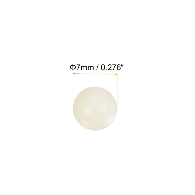sourcing map PA66 Nylon Solid Plastic Balls 7 mm G3