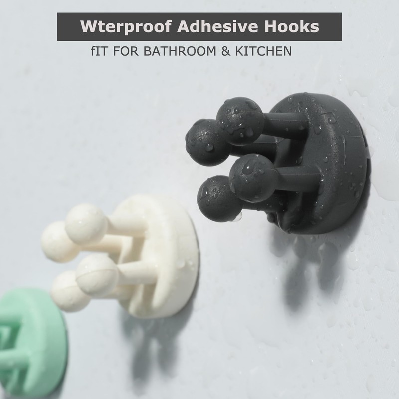 XoYoZo 4 pcs Silicone Toothbrush Holder Multi-Function Hook Waterproof self