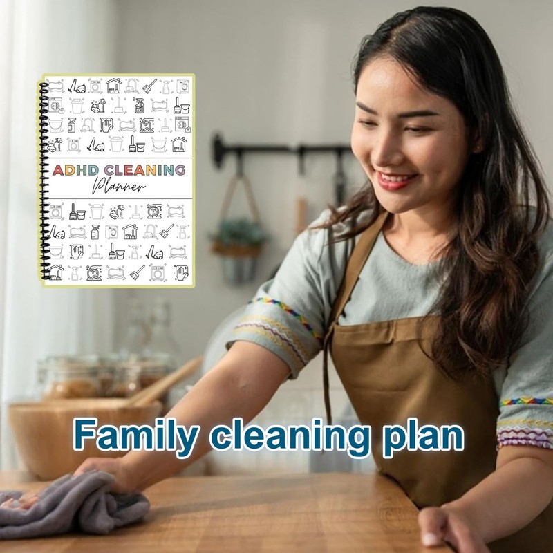 1 Pack Cleaning Planner & Household Checklist Organizer – Daily/Weekly/Monthly/Yearly