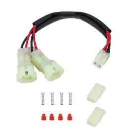 eMagTech 1Set Motorcycle Twin Power Splitter with 2-Way Female Connectors Wire Seals Terminals Compatible with Honda CB500X CBR650R CB1000R