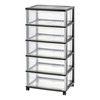 IRIS 110306 110306 5-Drawer Wide Chest, Black