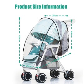 GNHG Stroller Rain Cover, Universal Cover, Universal Raincover, Stroller Rain Cover, Rainproof and Windproof, Stroller Rain Cover, Good Air Circulation