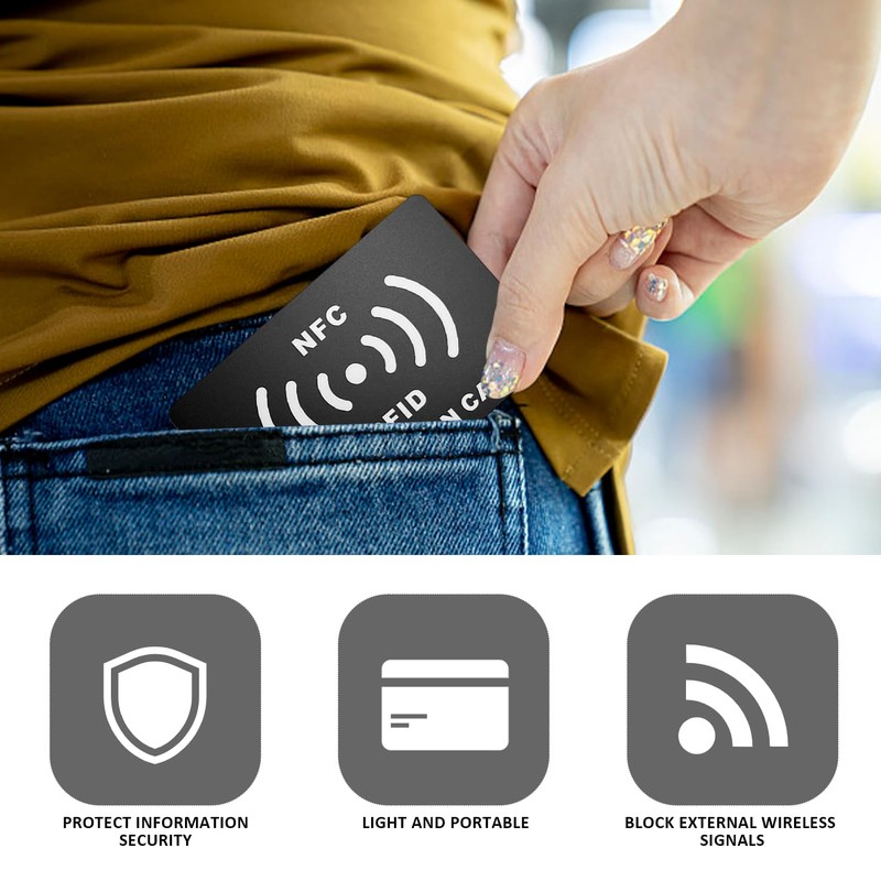 SLEEKEE 6 Pcs NFC Block Cards, RFID Protection Cards, Blocking