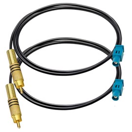 TUOLNK Fakra to RCA Cable Fakra Z Male to RCA Male Pigtail Cable RG174 Extension Cable for Car Telematics GPS Navigation 3.3ft (1M) Coaxial Cable 2 Pack