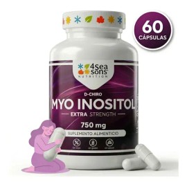 Myo Inositol y D-Chiro Inositol 750 mg | 60 Cápsulas Veganas | Sin Conservadores | Sin Gluten, Sin Azúcar, Sin Soya | Formulated by 4 Seasons Nutritio