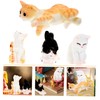 WOONEKY 4pcs Miniature Cat Figurines Decorative Resin Kitten Figures for