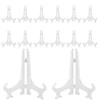 MUKCHAP 14 Pack 8 Inch Clear Plastic Plate Display Stands,