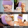 Whaline Spa Facial Headband 4 Packs Head Wrap Terry Cloth