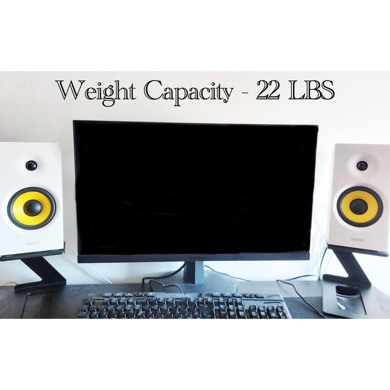Desktop Speaker Stands Pair, Heavy Duty Desk Bookshelf Speaker Stands,