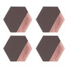 Premier Housewares 1203661 Coasters, Cardboard, PU-Polyurethane, Grey And Rose Gold,