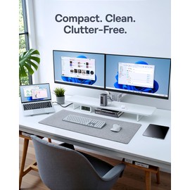 Baseus Docking Station Nomos Win Air 12 in 1, Dual Monitor Laptop Dock, 2 * 4K HDMI, 10Gbps USB A/C Ports, Gigabit Ethernet, PD 100W, USB C Docking Station for Dell/HP/Lenovo/Asus/Acer