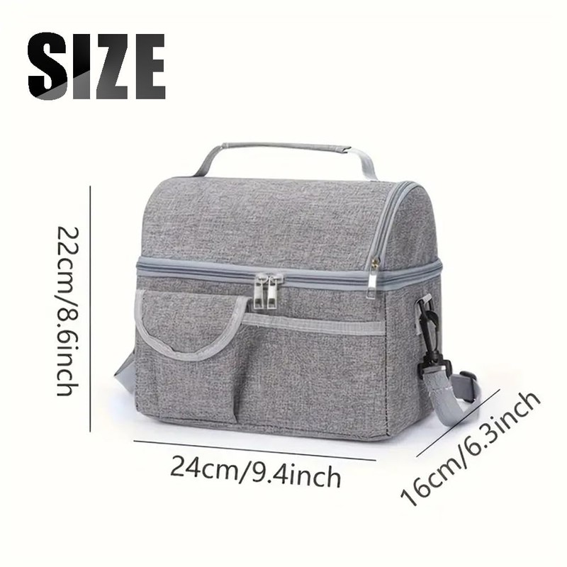 Fuutuu Double Layer Insulation Bag, Food Insulation Bag, Company Home