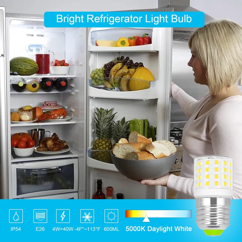 BROLSKUN LED AC100-265V 3.5W Refrigerator Bulb Frigidaire Replacement Refrigerator Bulb