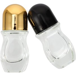 TEONEI Glass Empty Roller Bottles Containers,Essential Oil Roller Bottle,Empty Deodorant Roller Bottle,4PCS(30ML)