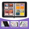 Trading Card Binder with 50 Removable Sleeves, 4-Pocket Organizer for