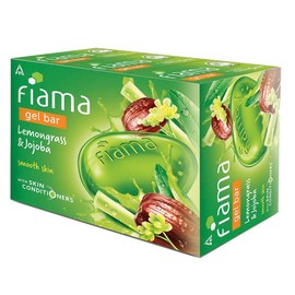 Fiama Gel Bar, Lemongrass and Jojoba for smooth skin, with skin conditioners, 125g (Pack of 3)