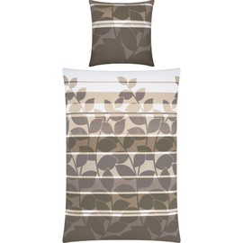 Erwin Müller Single Jersey Bed Linen Taupe Pebble Size 135 x 200 cm (80 x 80 cm)