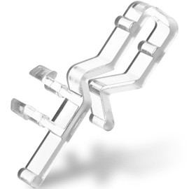 Blind Clips for Valance 1.6 Inch Hidden Channel Window Valance Clips Clear Plastic Replacement Accessories Parts for Horizontal Wood Blinds (10 Pieces)