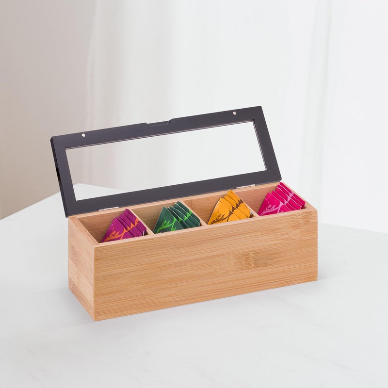 Woodluv Tea Box, Tea Bag Organiser, Tea Box for Tea