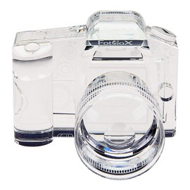 Fotodiox Crystal DSLR Camera Display Model, 2/3 of Real Life Size Replica (EOS 7D with Zoom Lens), Paperweight, Book Shelf, Bookends