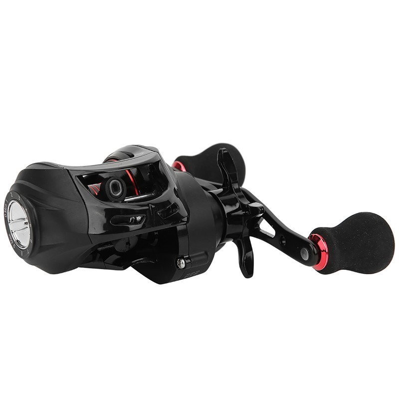 Black Red Metal Spool Magnetic Brake Fishing Casting Reel Fish