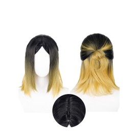 OSIAS Kozume Kenma Wig Black to Gold Ombre Short Synthetic Heat Resistant Hair
