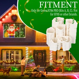 Mounting Bracket Clip and Screws for Govee Pro Permanent 100FT Outdoor LED Lights (H706A,B,C)