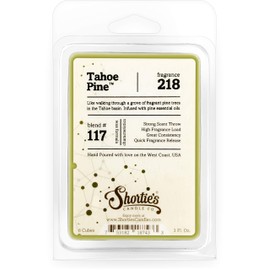 Shortie's Candle Company Tahoe Pine Wax Melts - Formula 117-1 Highly Scented 3 Oz. Bar - Made with Essential & Natural Oils - Fresh & Clean Air Freshener Cubes Collection