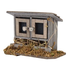 Bnineteenteam Doll House Chicken Coop, Garden Miniature Chicken Coop Hen House for 1/12 Doll House Accessories