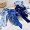 Mirlern 6-Piece Velvet Knotted Bow Scrunchies for Women and Girls,